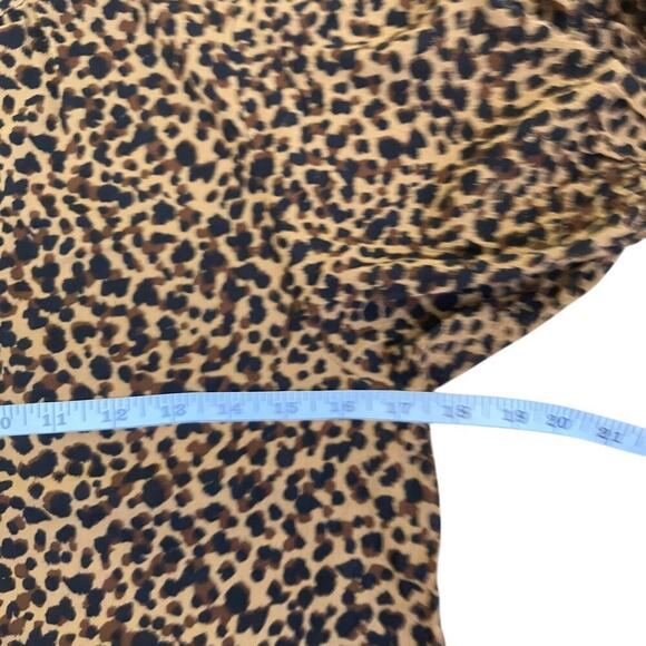 Madewell Balloon-Sleeve Button-Up Top in Painted Leopard Lightweight Sz S - Picture 12 of 16